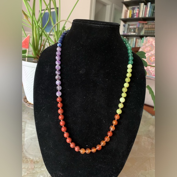 Hand Knotted Chakra Gemstone Necklace - Picture 2 of 3